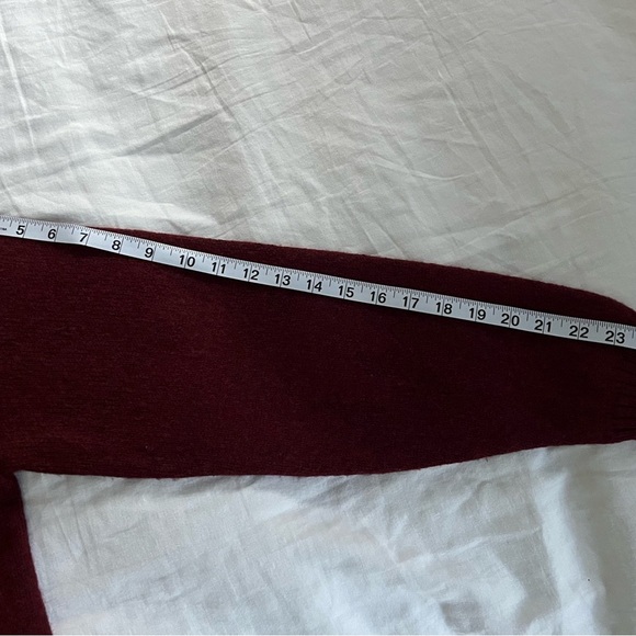 Neely, Ltd Burgundy Button Up Eclectic Grandpa Wool Blend Cardigan Sweater L EUC - Picture 10 of 11